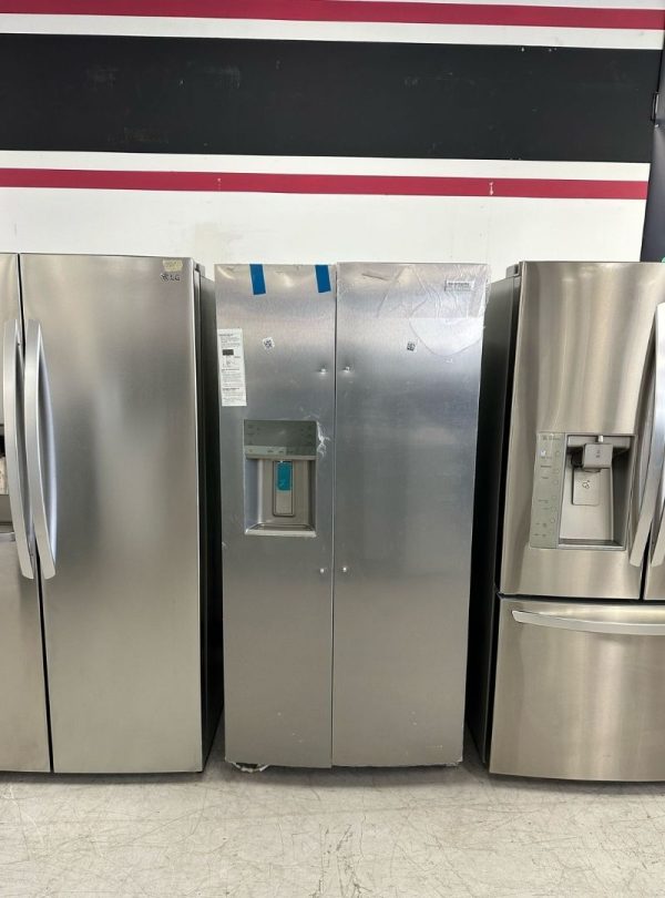 New Scratch & Dent Frigidaire Gallery 33" Side-by-Side Refrigerator – Stainless Steel – 22 Cu.Ft