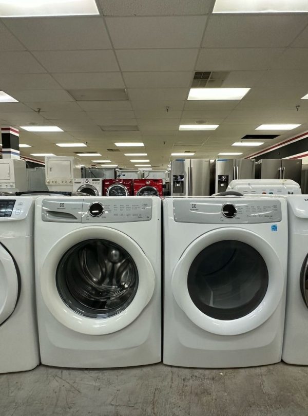 Electrolux Front Load Washer & Dryer Set – 4.4 Cu.Ft Washer & 8 Cu.Ft Dryer – Stackable – White