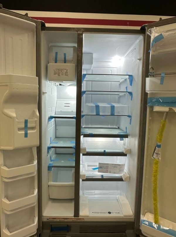 Whirlpool 33" Side-by-Side Refrigerator – 21 Cu.Ft – Stainless Steel – Ice Maker & Water Dispenser – Fingerprint Resistant - Image 2